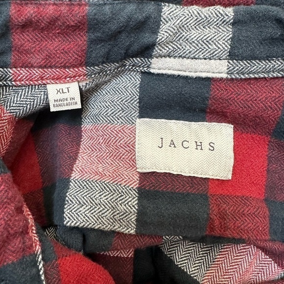 JACHS Plaid 100% Cotton Flannel Long Sleeve Button Up - Picture 6 of 10